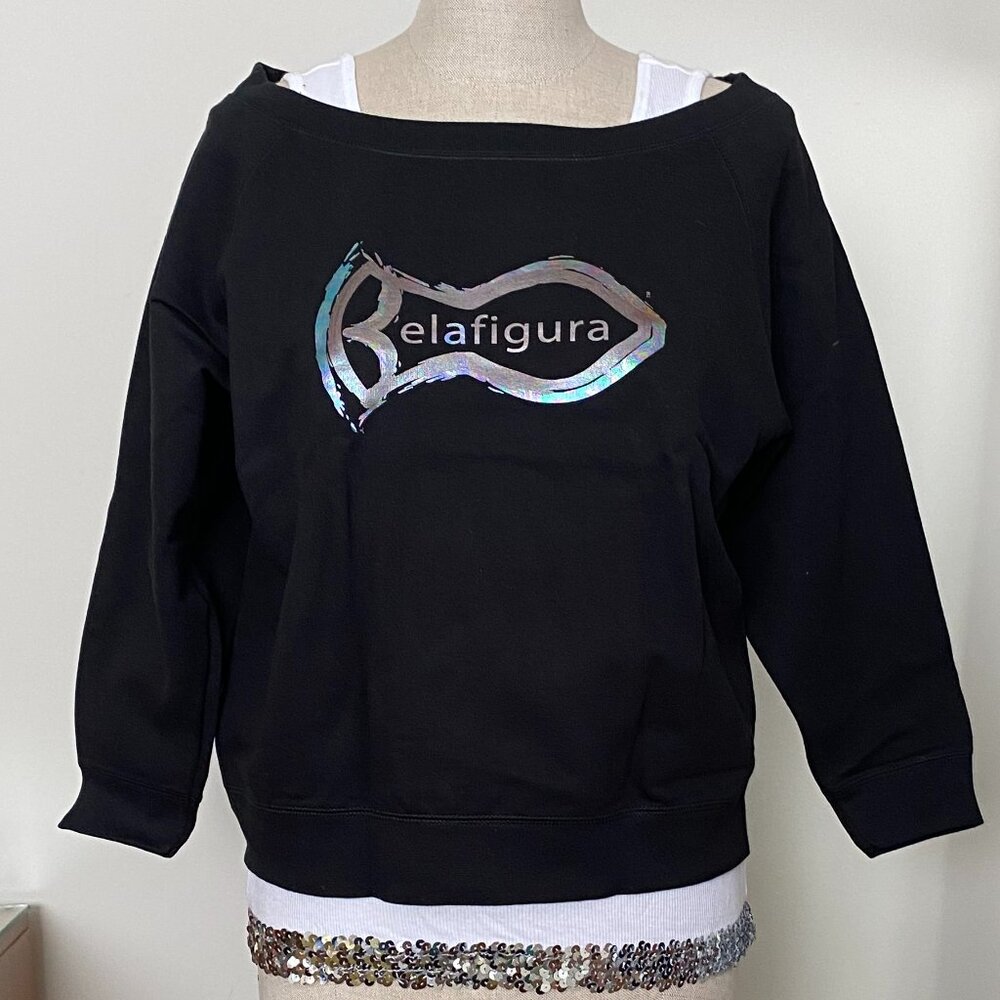 Belafigura Black Balletcore Sweatshirt